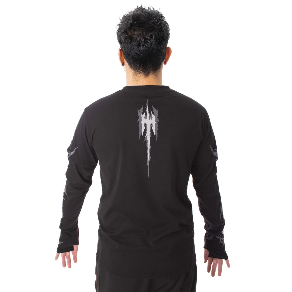 Heartless - Akumu Longsleeve shirt - Zwart/Grijs
